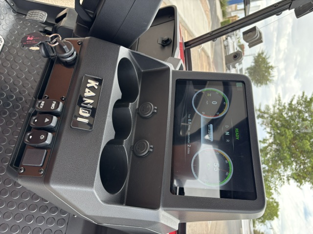 KANDI GOAT 2P digital dashboard with speed display cupholders ignition and controls