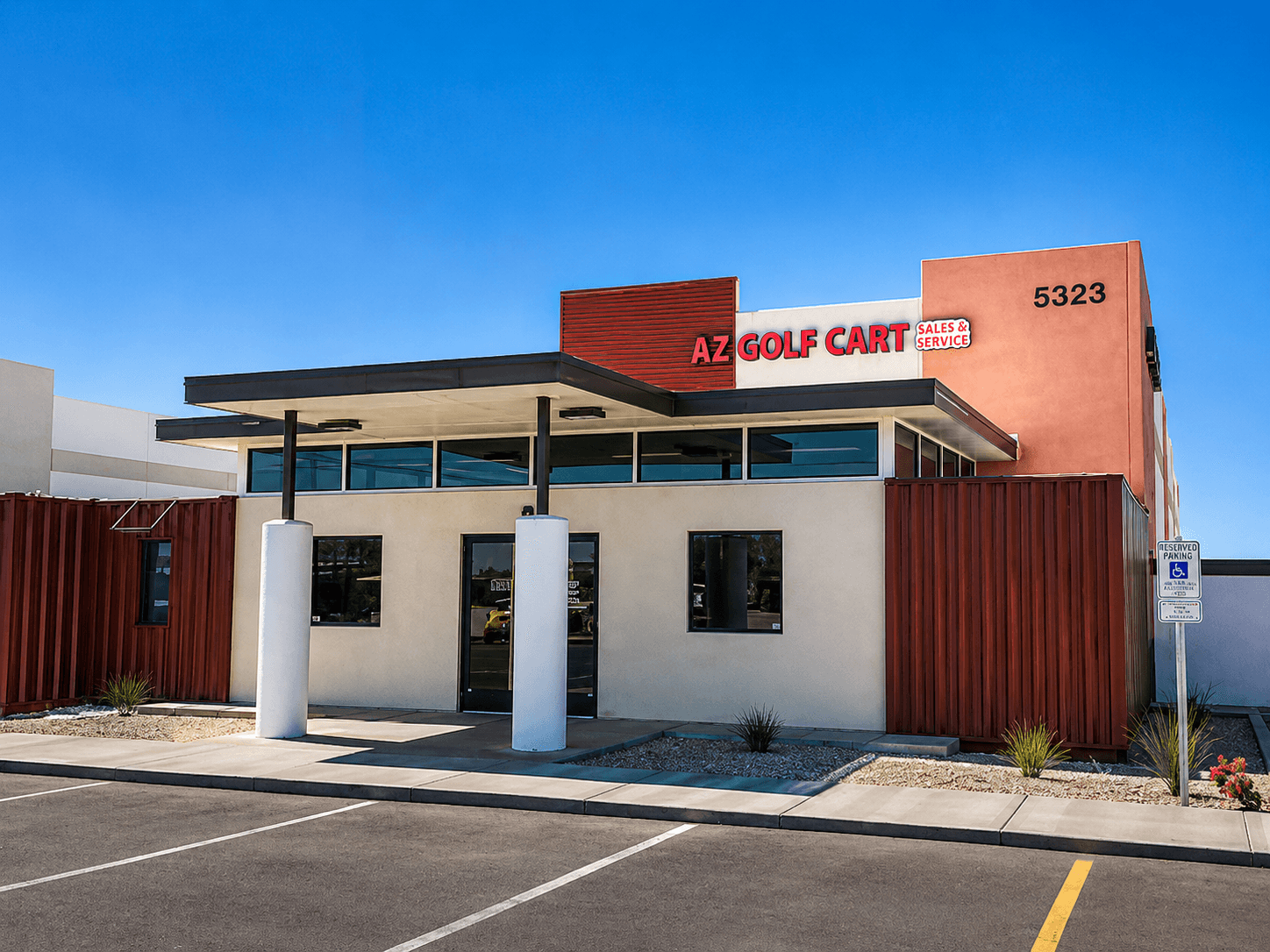 Arizona Golf Cart Repair storefront at 5323 E Main St in Mesa