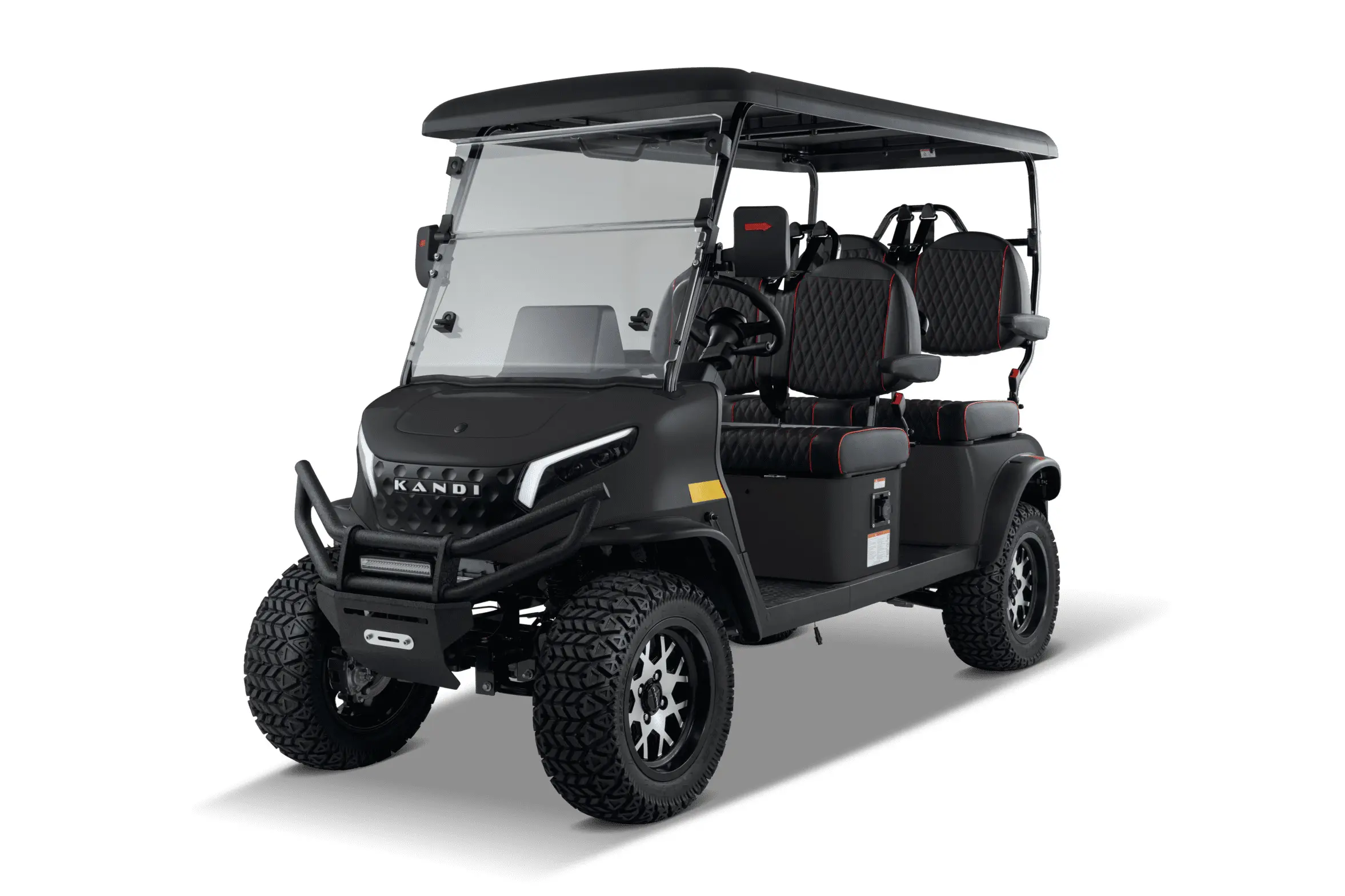 Matte black KANDI Kruiser 4PRO electric golf cart